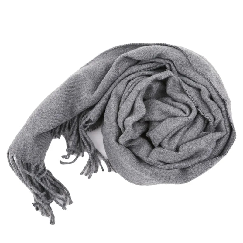 CozyWeave™ Imitation Cashmere Scarf – Winter Tassel Shawl & Soft Warm Wrap 
