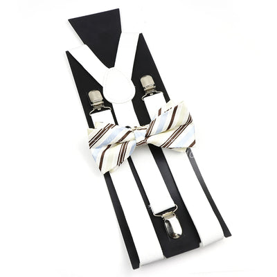 The Langford Striped Suspenders & Bowtie Set
