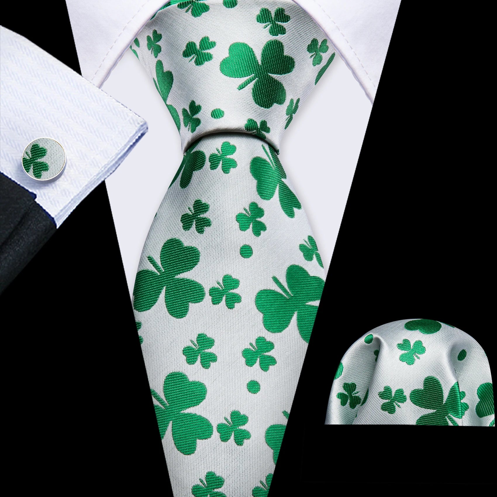 The Green Silk Tie Set