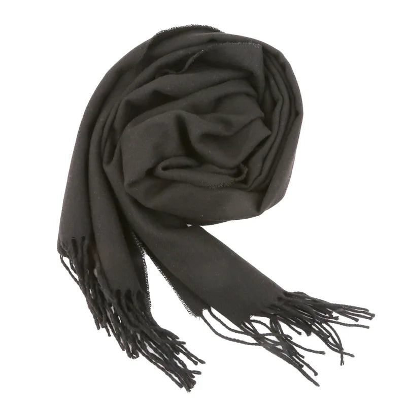 CozyWeave™ Imitation Cashmere Scarf – Winter Tassel Shawl & Soft Warm Wrap 