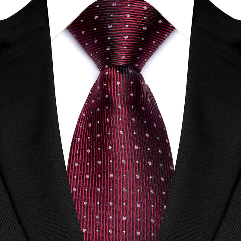 VelvetLine™ Classic Dark Red Paisley Tie (8CM)
