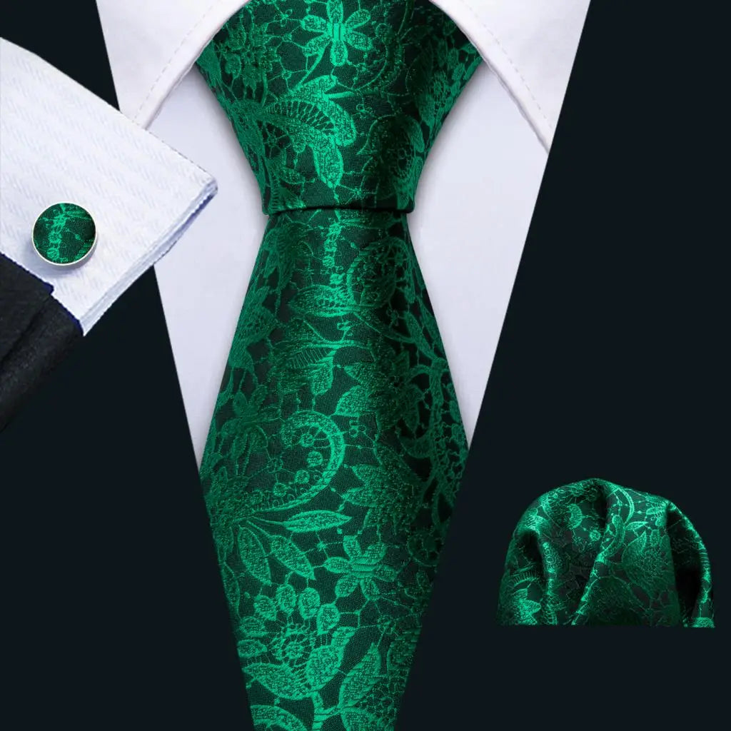 The Green Silk Tie Set