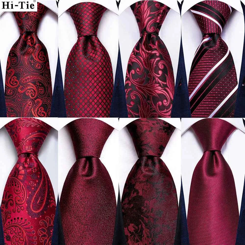 Burgundy Monarch™ Silk Tie Set
