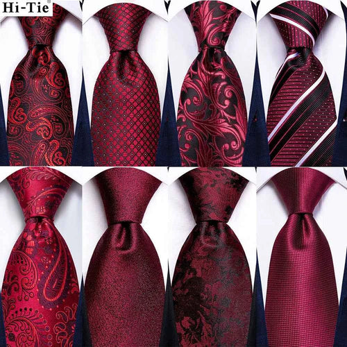 Burgundy Monarch™ Silk Tie Set