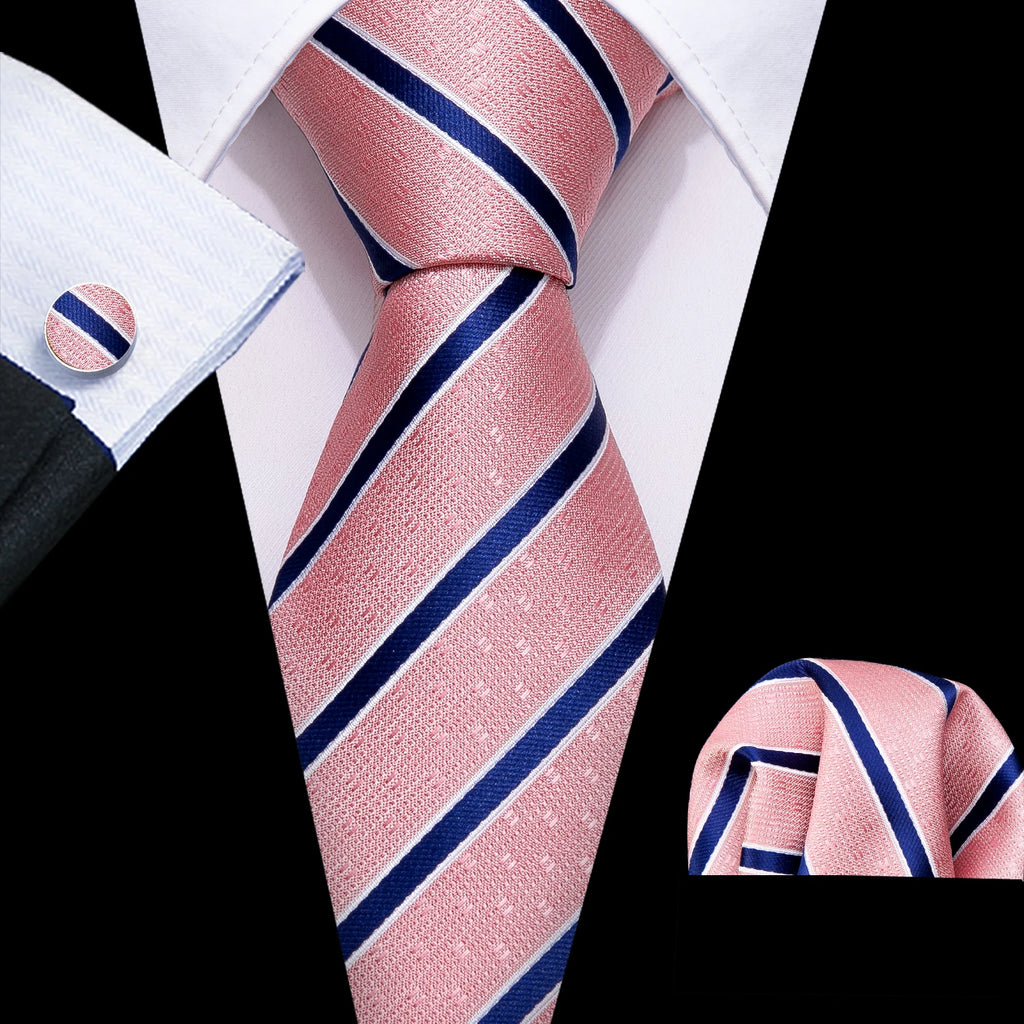 The Pink Coral Silk Tie Set