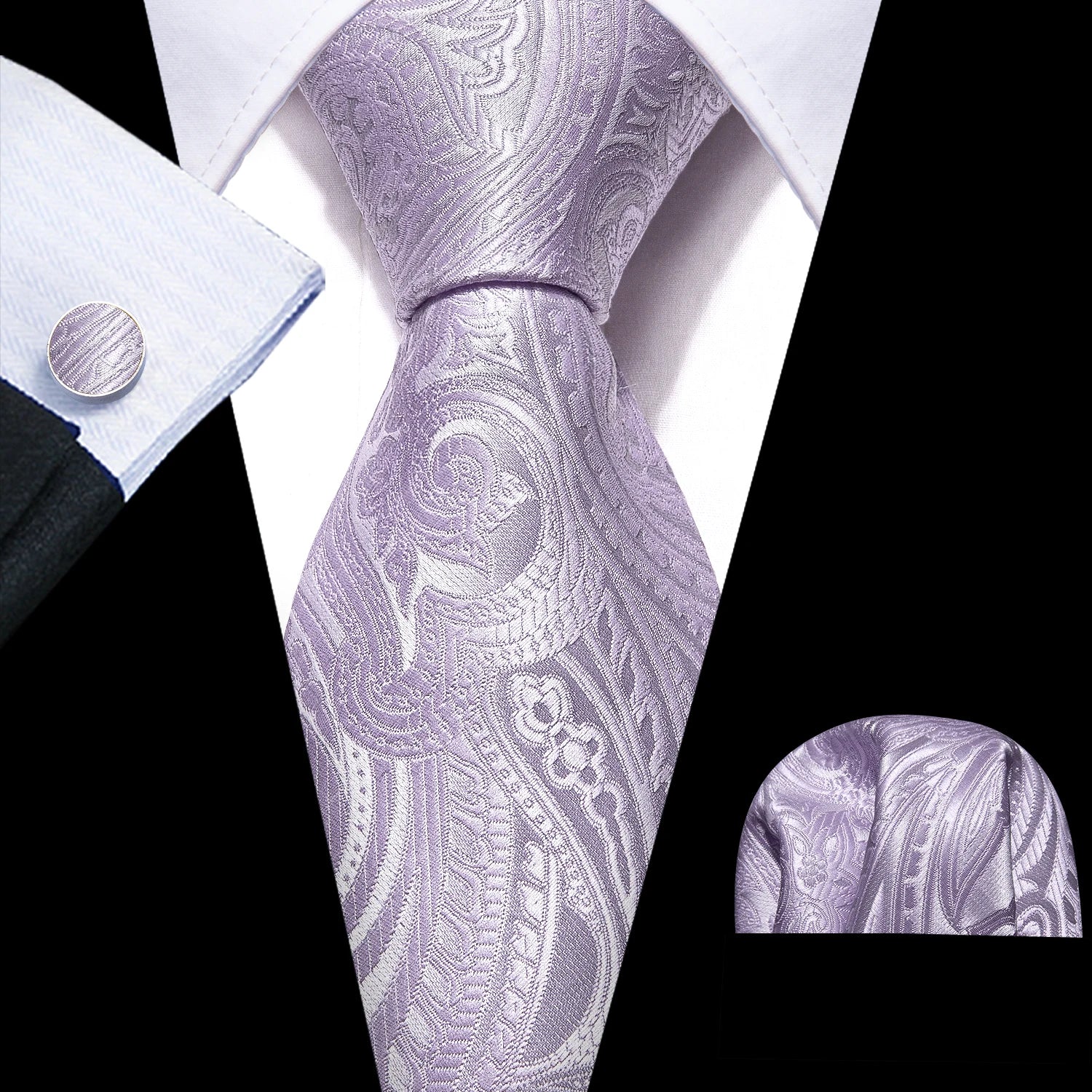 The Pink Coral Silk Tie Set