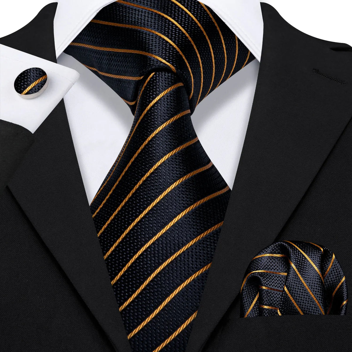 Golden Hour Jacquard Tie & Accessories Set