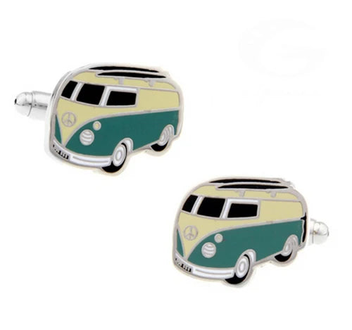 Classic Engine Motif Brass Cufflinks
