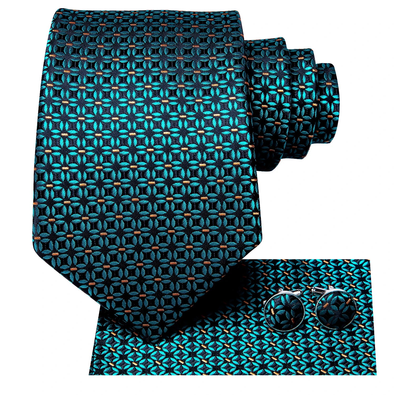 Teal Horizon Striped & Dot