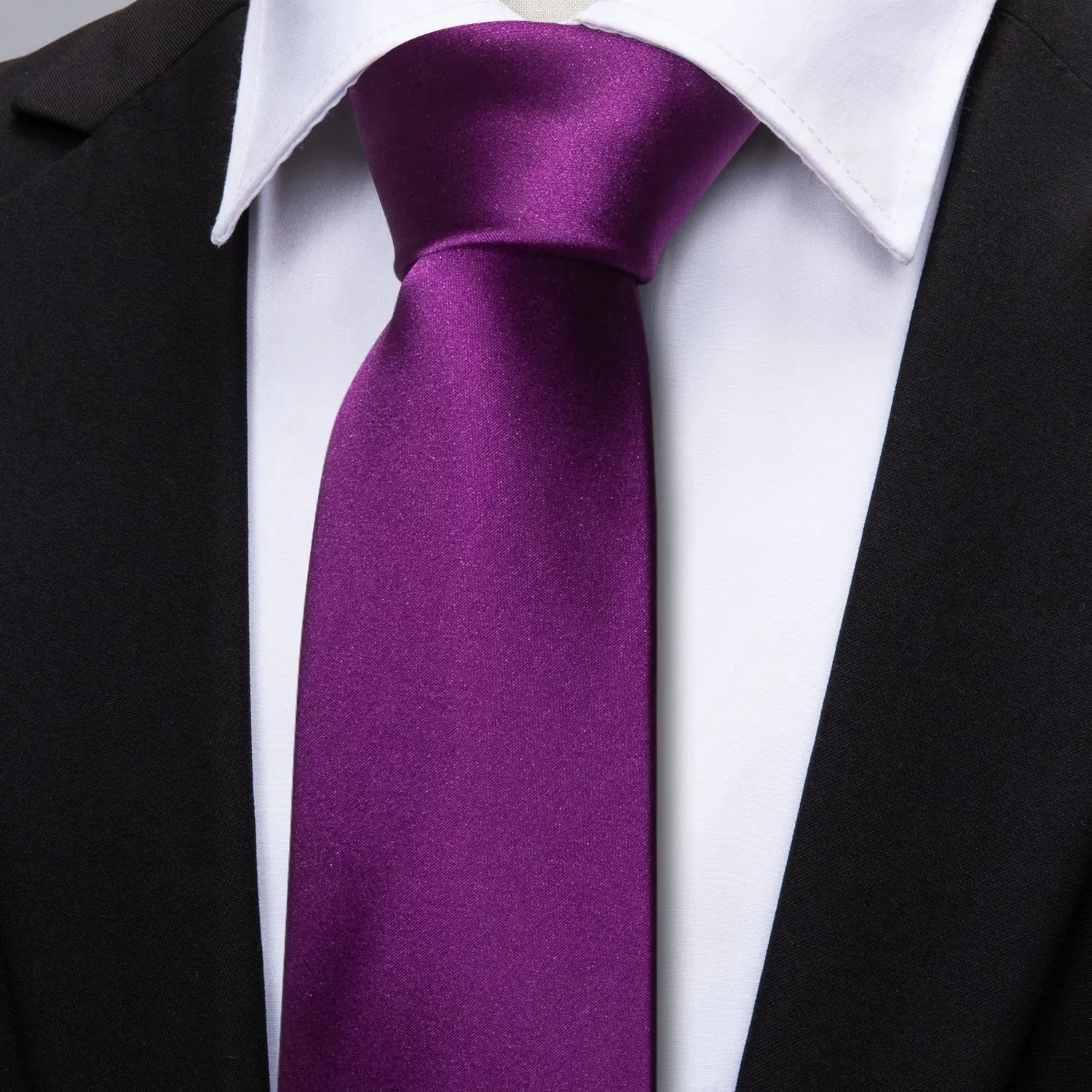 The Purple Floral Silk Tie Set