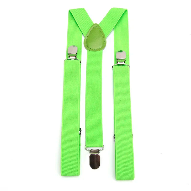 Elegant Elastic Y-Back Suspenders – Adjustable Unisex Braces in 26 Colors