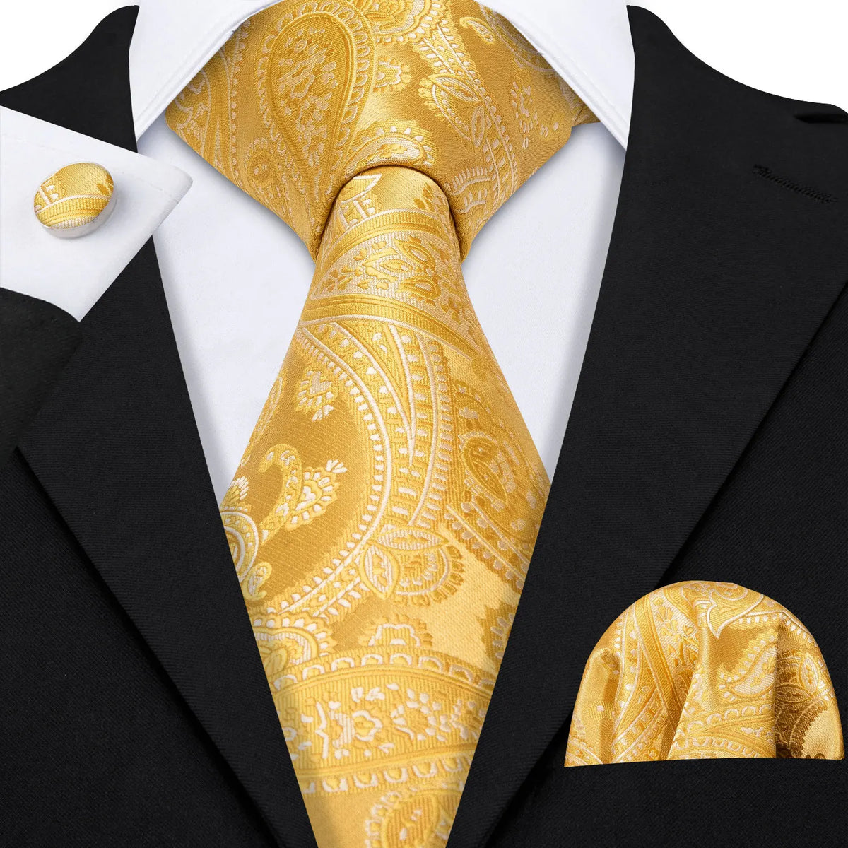 Golden Hour Jacquard Tie & Accessories Set