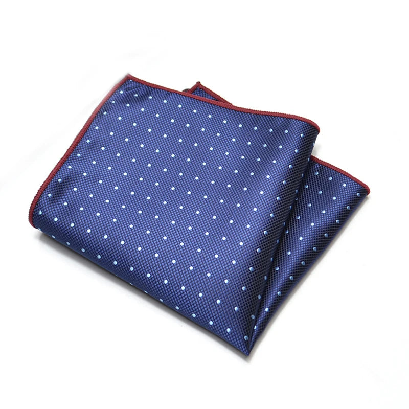 25cm Men’s Classic Paisley Striped Pocket Square – Elegant Handkerchief for Suit & Wedding
