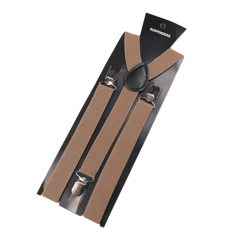 Elegant Elastic Y-Back Suspenders – Adjustable Unisex Braces in 26 Colors