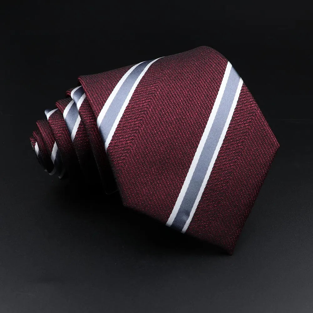 The Regent Striped Jacquard Tie