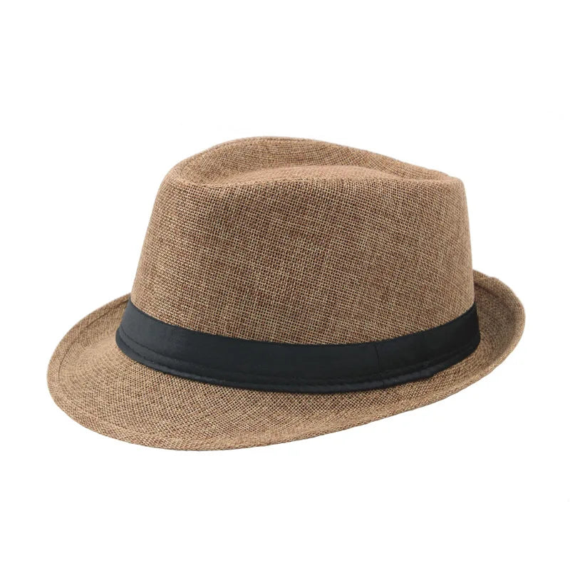 Trendy Wide Brim Straw Fedora Hat