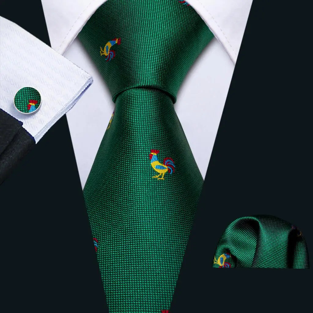 The Green Silk Tie Set