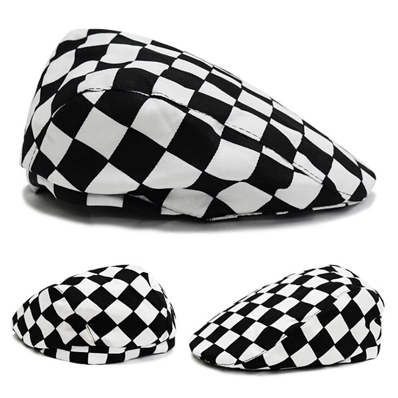 Classic Cotton Blend Ivy Beret Cap – Unisex Adjustable Flat Brim Hat