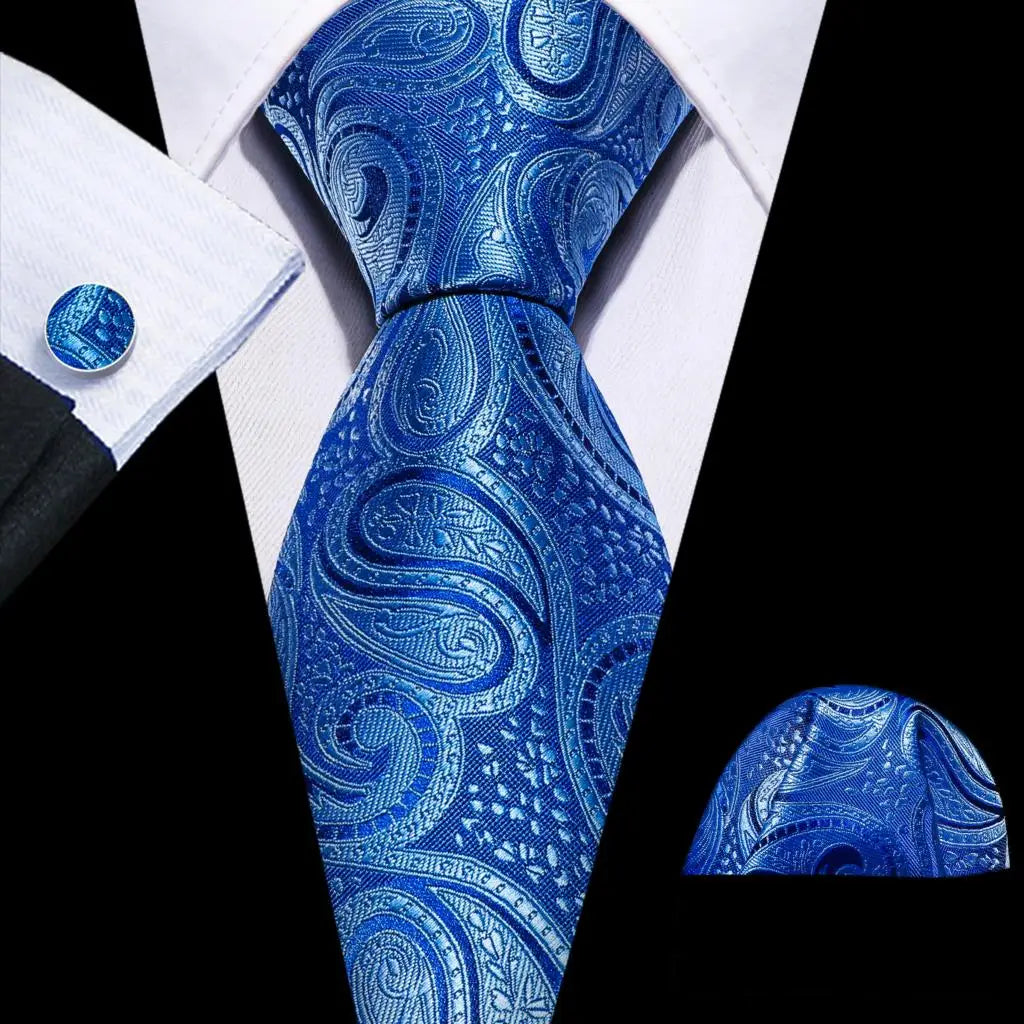 The Blue Spectrum Silk Tie Set