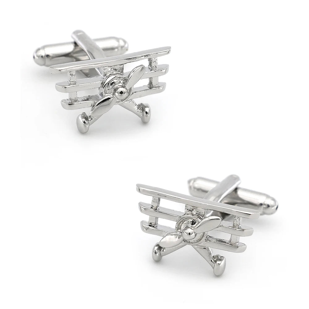 Classic Engine Motif Brass Cufflinks