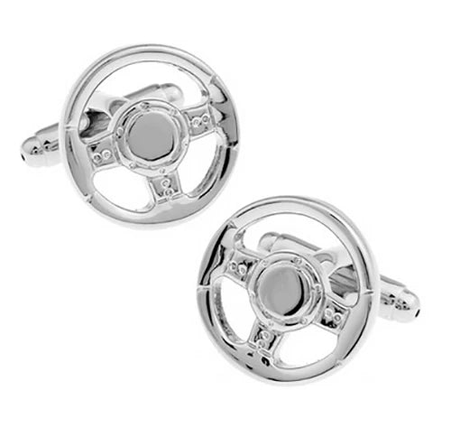Classic Engine Motif Brass Cufflinks
