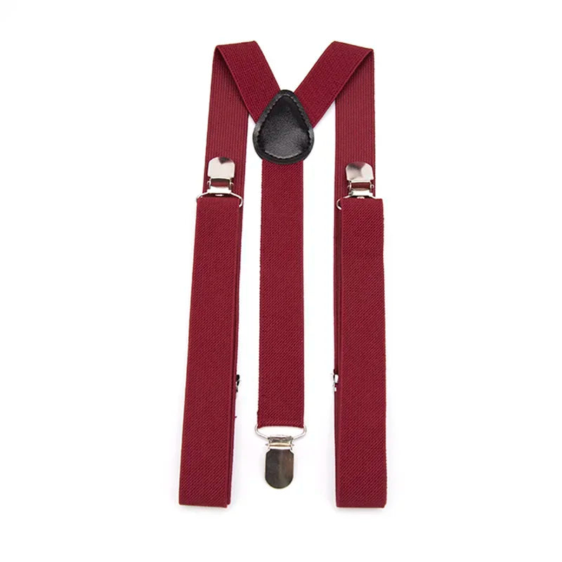 Elegant Elastic Y-Back Suspenders – Adjustable Unisex Braces in 26 Colors