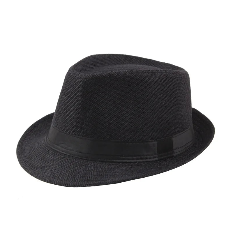 Trendy Wide Brim Straw Fedora Hat
