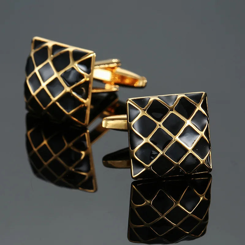 High-Quality Square Copper Cufflinks – Luxury Business & Formal Shirt Accessories for Men