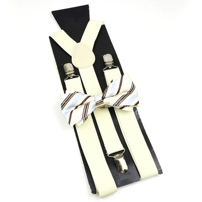 The Langford Striped Suspenders & Bowtie Set
