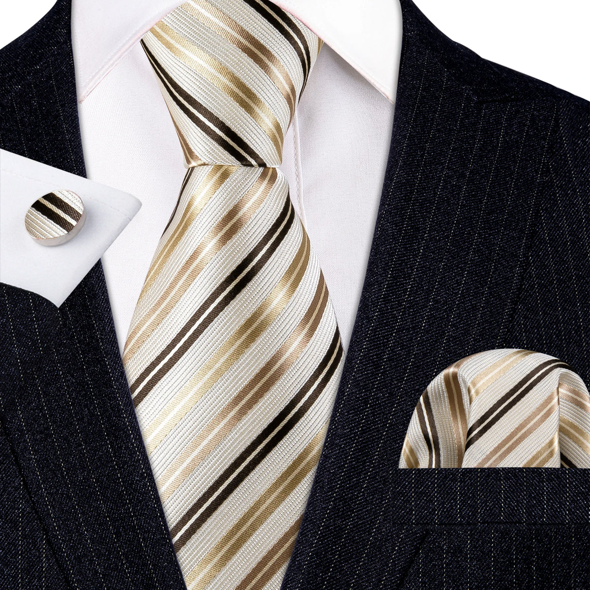 Golden Hour Jacquard Tie & Accessories Set