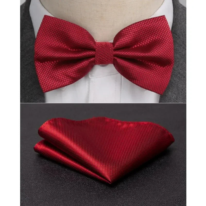 Velvero™ 2-Piece Bowtie & Cravat Set – Solid Color Formal Accessory for Weddings & Events