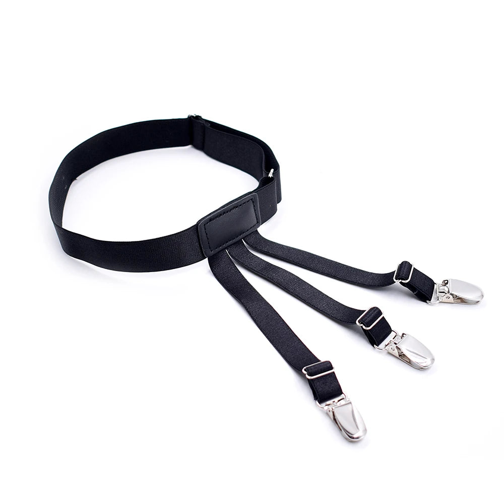 Men’s Adjustable Shirt Stays – Non-Slip Elastic Garters for a Perfectly Tucked Look