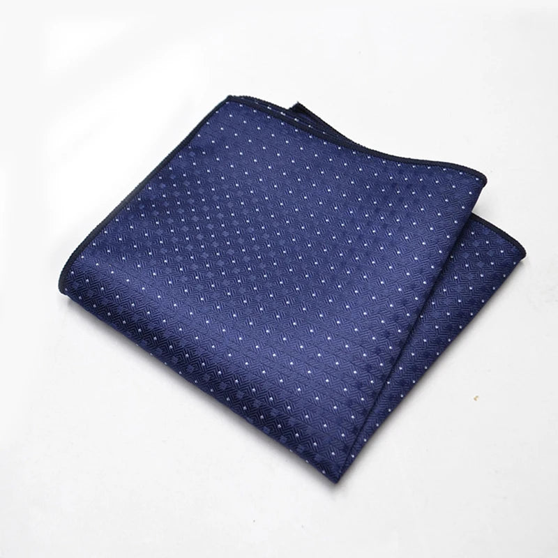 25cm Men’s Classic Paisley Striped Pocket Square – Elegant Handkerchief for Suit & Wedding