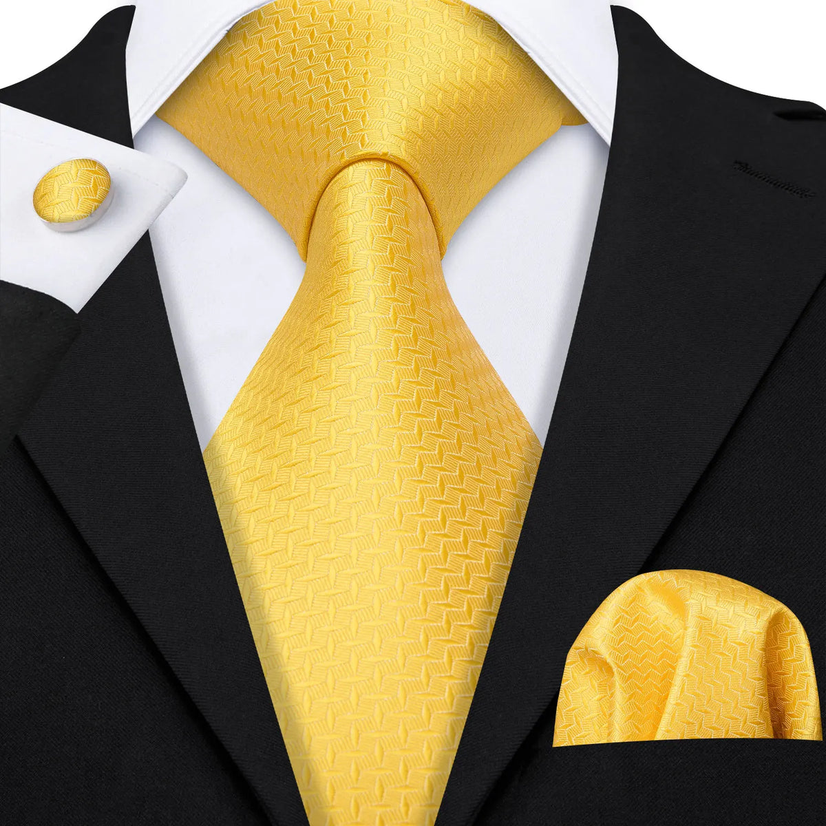Golden Hour Jacquard Tie & Accessories Set
