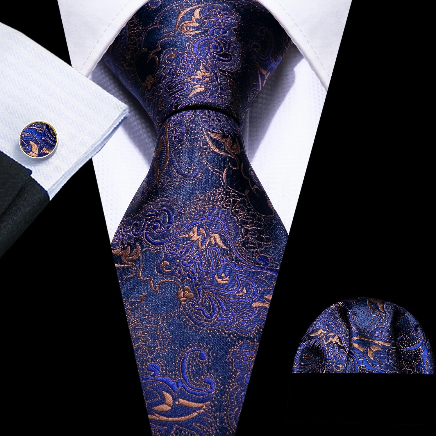 The Blue Spectrum Silk Tie Set