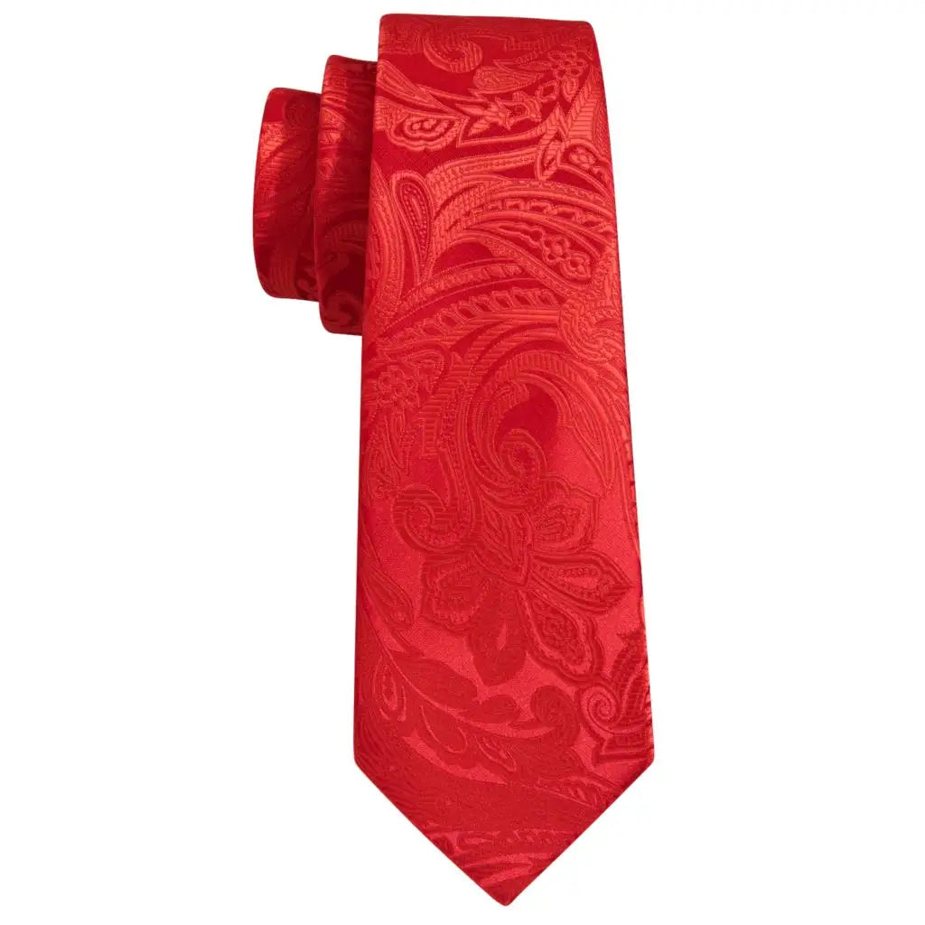 The Burgundy Rose Silk Tie Set