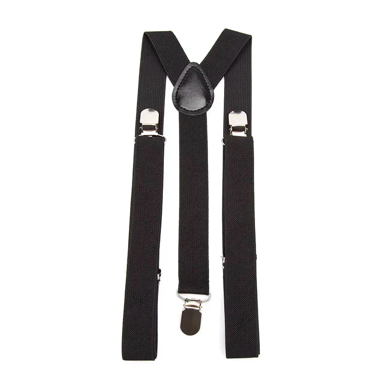 Elegant Elastic Y-Back Suspenders – Adjustable Unisex Braces in 26 Colors
