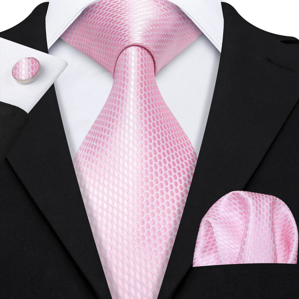 The Pink Coral Silk Tie Set