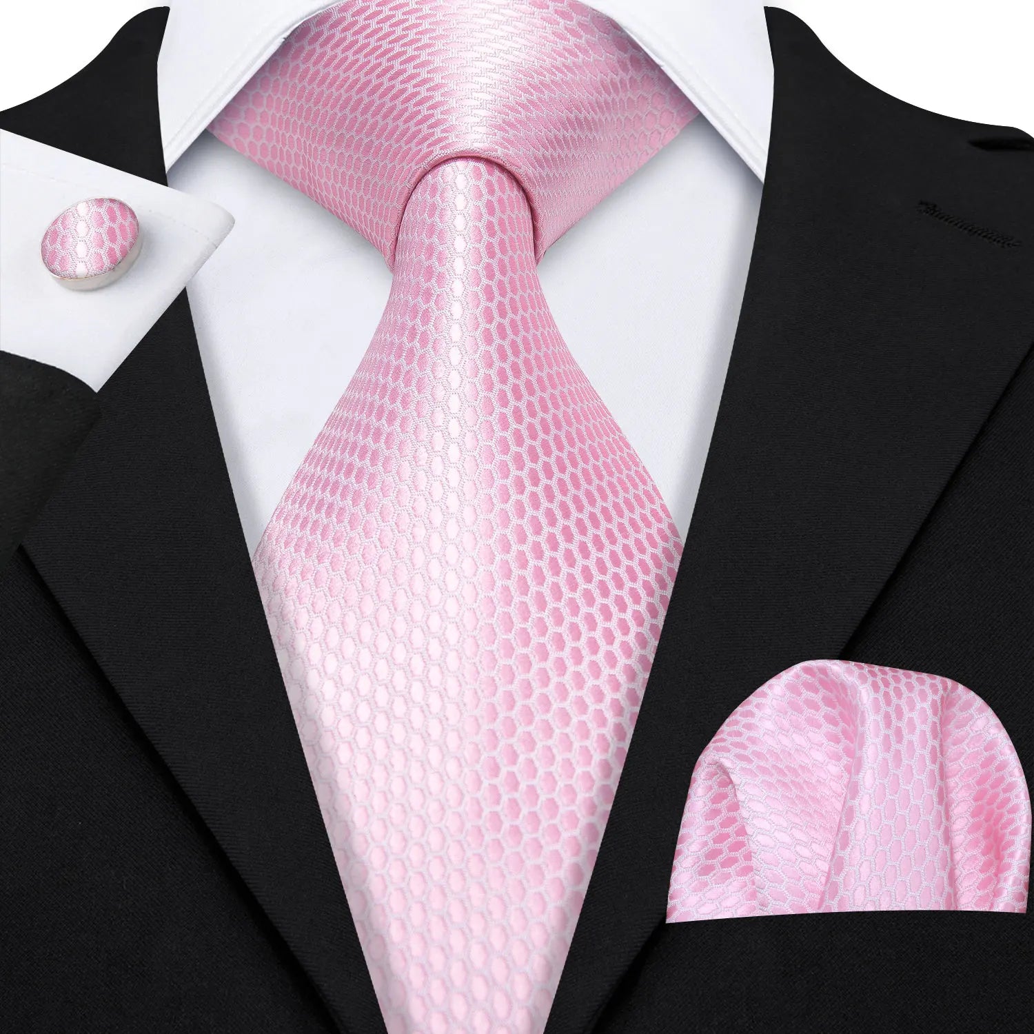 The Pink Coral Silk Tie Set