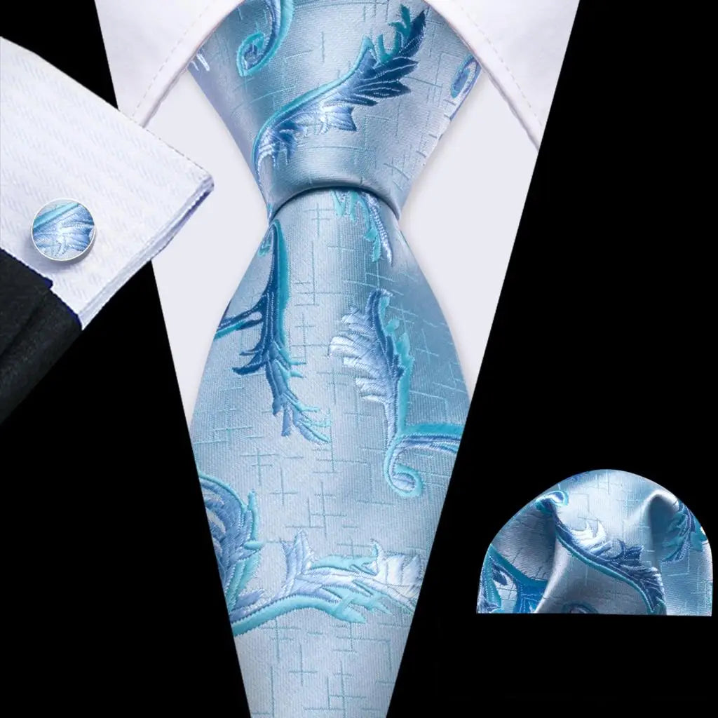 The Blue Spectrum Silk Tie Set