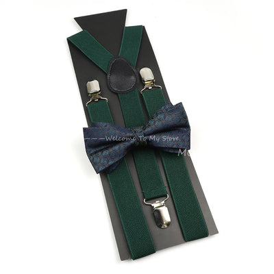 The Langford Striped Suspenders & Bowtie Set