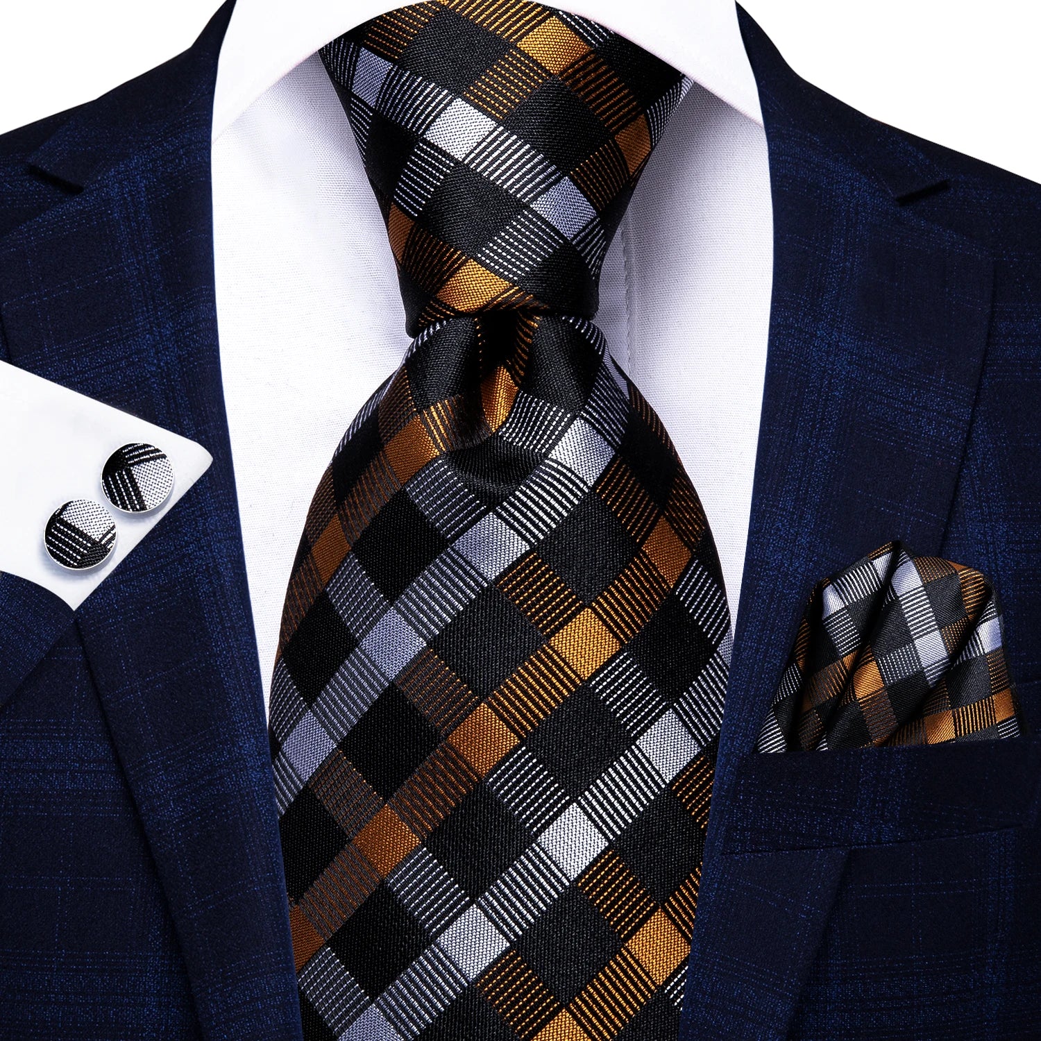 Regal Stripes Men’s Tie Set