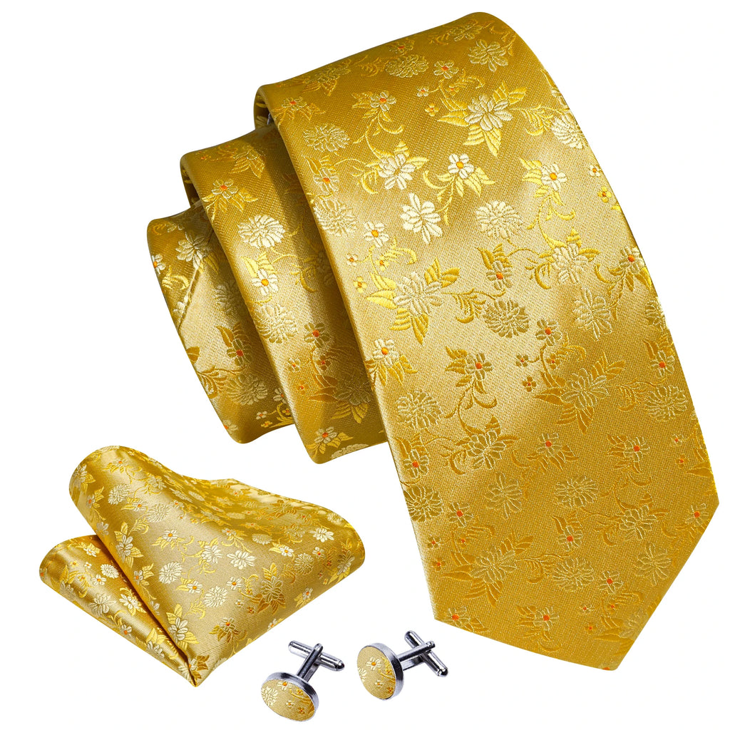 Golden Hour Jacquard Tie & Accessories Set