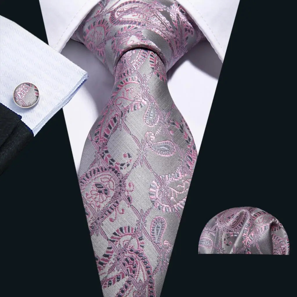 The Pink Coral Silk Tie Set