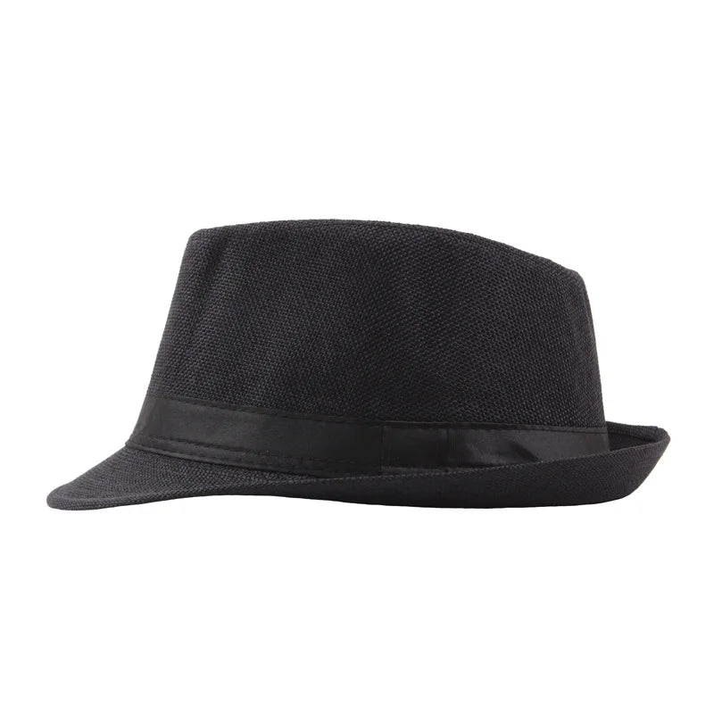 Trendy Wide Brim Straw Fedora Hat