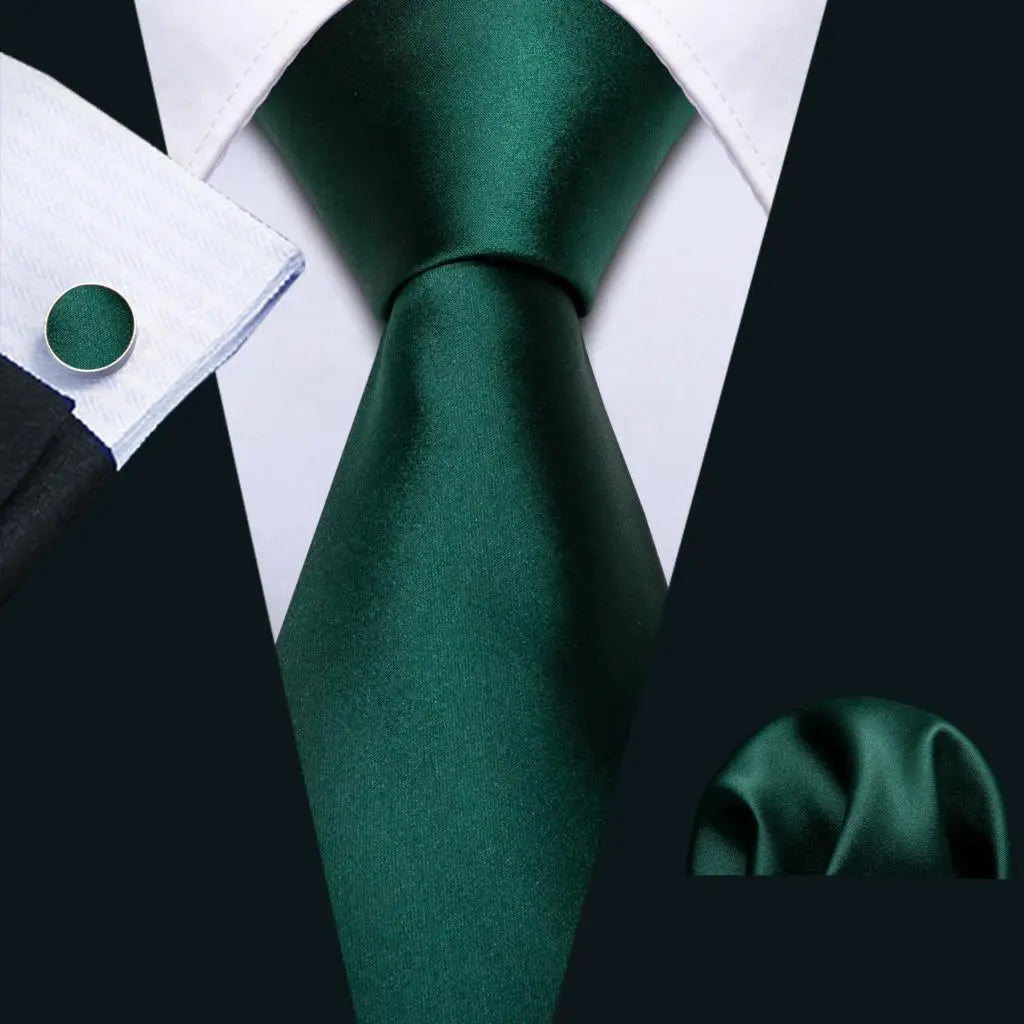 The Green Silk Tie Set