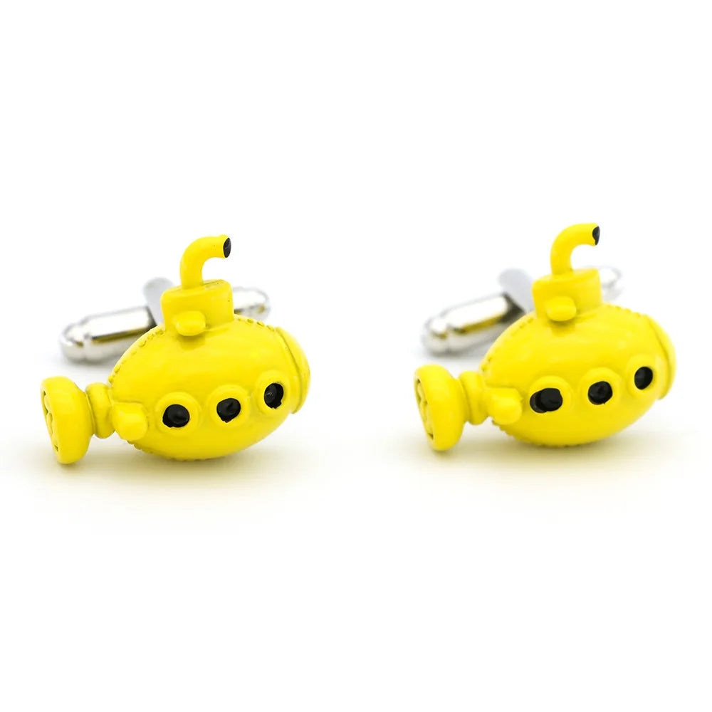 Classic Engine Motif Brass Cufflinks
