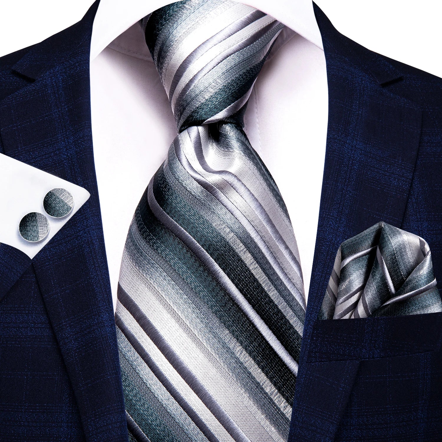 Regal Stripes Men’s Tie Set