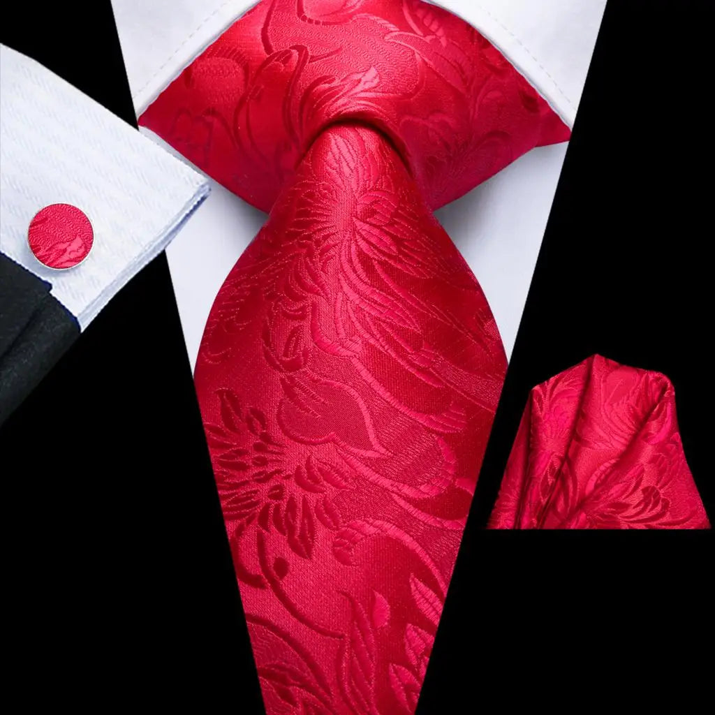 Burgundy Monarch™ Silk Tie Set