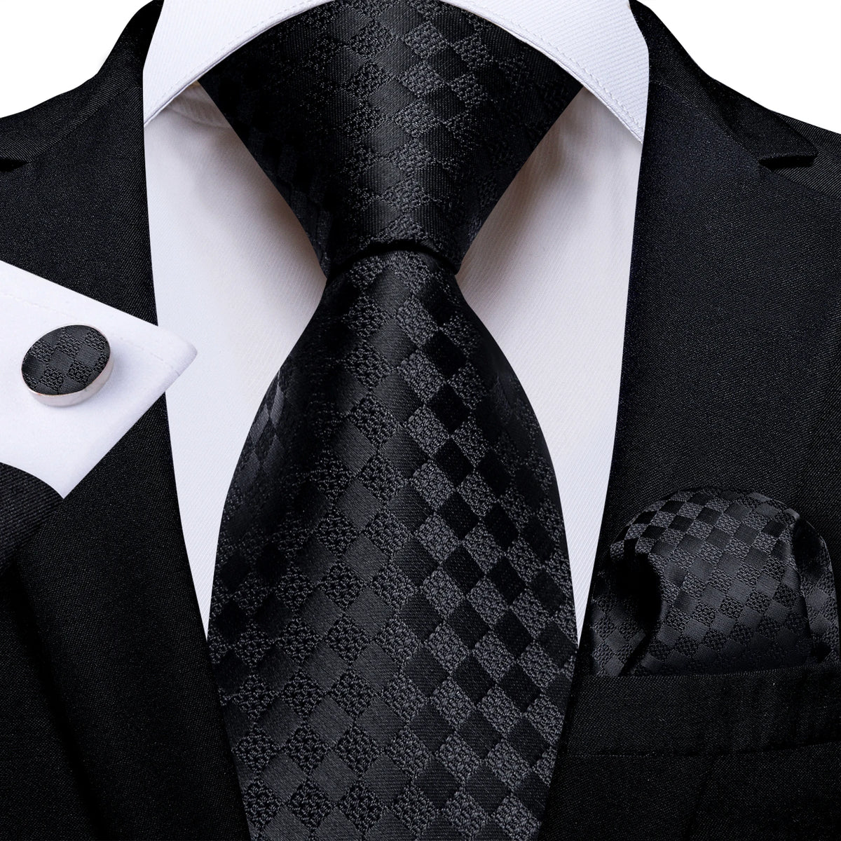 Elliot Textured Tie & Formal Accessories Set – 3 Piece
